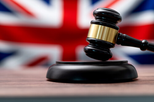 British flag and gavel