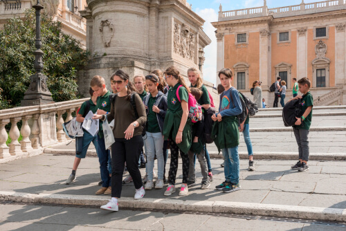 children on a school trip