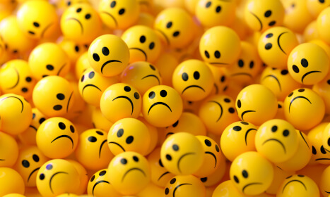 Yellow sad emojis