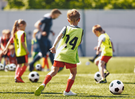 children playing sport