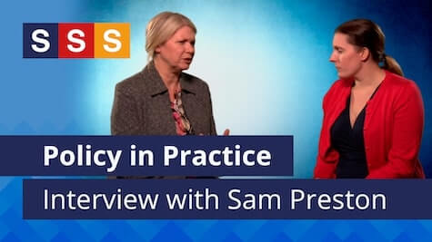 poster frame for the interview with Sam Preston on Policy in Practice
