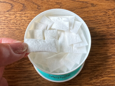 Caffeine pouches