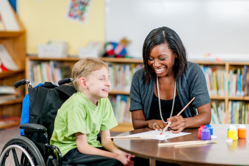 Teacher with SEND child