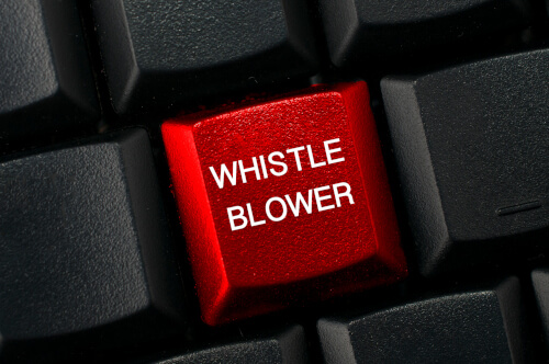 Keyboard with red whistle blower key